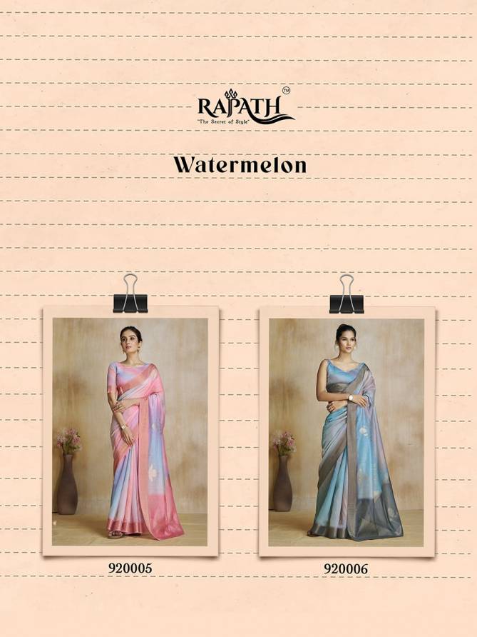 Watermelon Silk By Rajpath Digital Printed Saree Orders In India